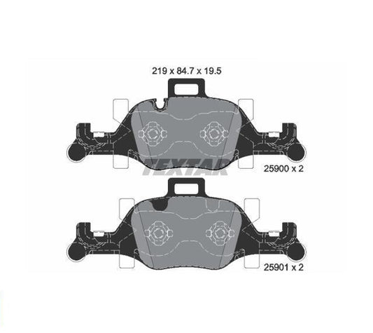 Brake pad set TEXTAR 2590002