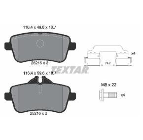 Brake pad set TEXTAR 2521501