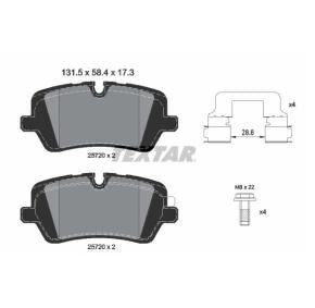 Brake pad set TEXTAR 2572001