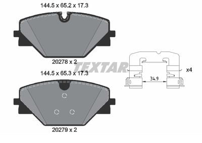 Brake pad set TEXTAR 2027801