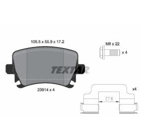 Brake pad set TEXTAR 2391402